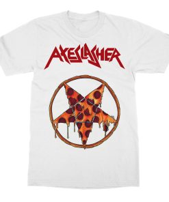 Axeslasher Pizzagram Tee – White Limited Edition T-Shirt Axeslasher Pizzagram Tee – White Limited Edition T-Shirt