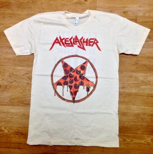 Axeslasher Pizzagram Tee – White Limited Edition T-Shirt