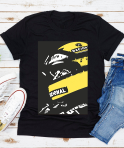 Ayrton Senna Formula One Racing Drawing T-Shirt