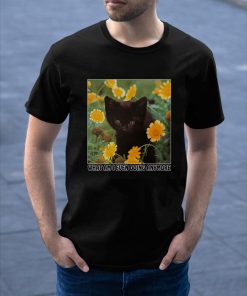 Black Cat What Am I Even Doing Anymore T-Shirt