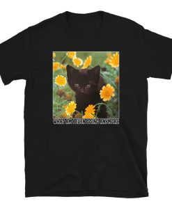 Black Cat What Am I Even Doing Anymore T-Shirt