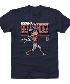 Boston Red Sox Baseball Kike Hernandez Men’s Cotton T-Shirt