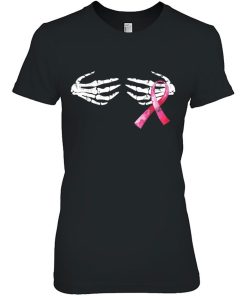 Breast Cancer Awareness Skeleton Hand Boobs Shirt