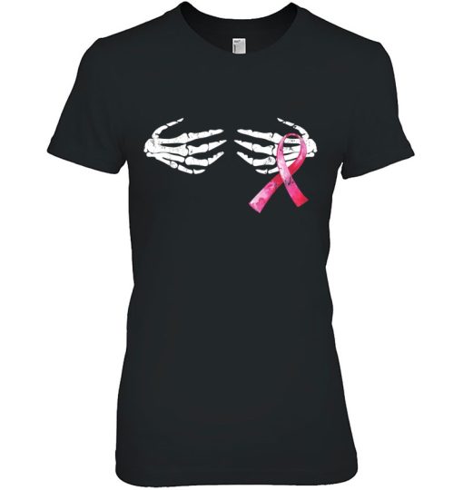 Breast Cancer Awareness Skeleton Hand Boobs Shirt