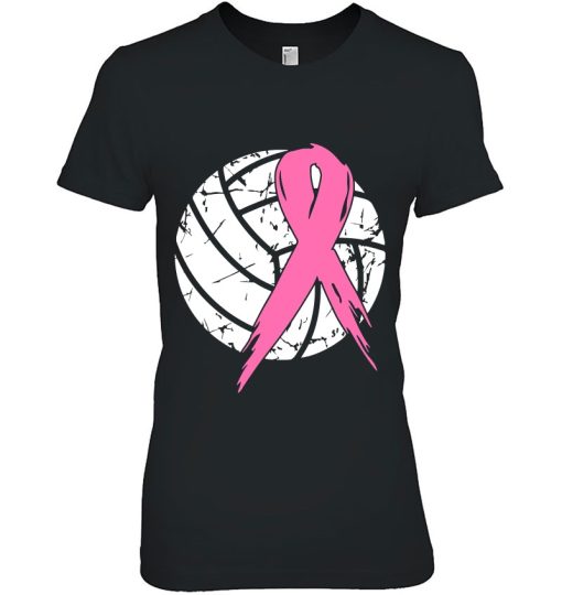 Breast Cancer Pink Ribbon Volleyball Awareness Costume Shirt