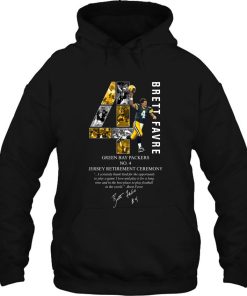 Brett Favre Green Bay Packers No 4 Jersey Retirement Ceremony Hoodie