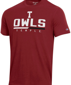 Champion Temple Owls University Print T-shirt Gift For Fan
