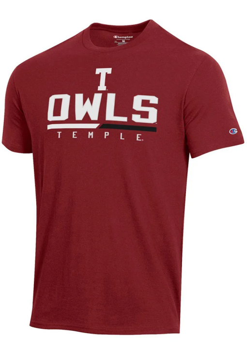 Champion Temple Owls University Print T-shirt Gift For Fan