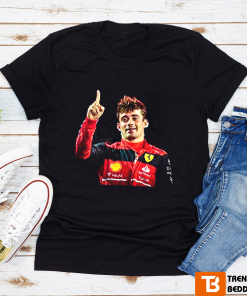 Charles Leclerc Finger Celebration F1 Fan Gifts T-Shirt