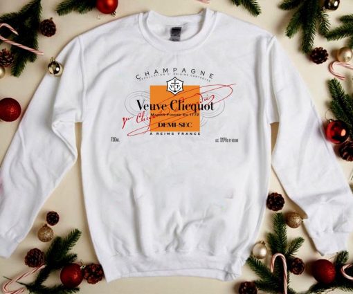 Christmas Gift Veuve Clicquot Fan Lover Trending Champagne Label Sweatshirt