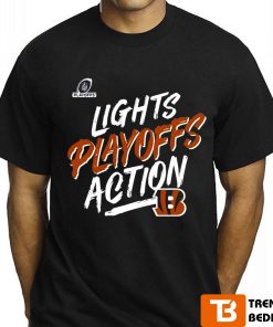 Cincinnati Bengals 2022 Nfl Playoffs Bound Lights Action Shirt