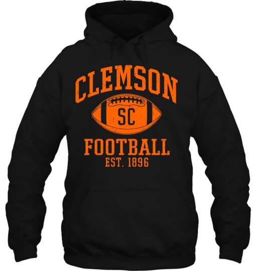 Clemson Football Vintage Distressed Hoodie Gift Mens