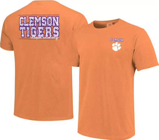 Clemson Tigers University Block Letter Orange Bowl T-Shirt