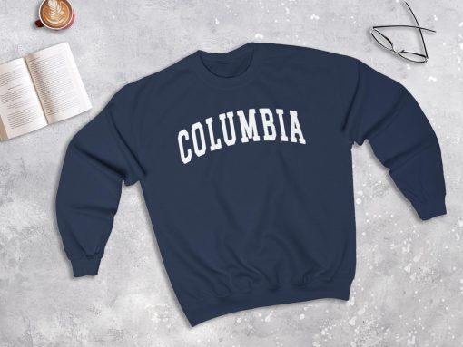 Columbia University College Style Crew Neck Sweatshirt