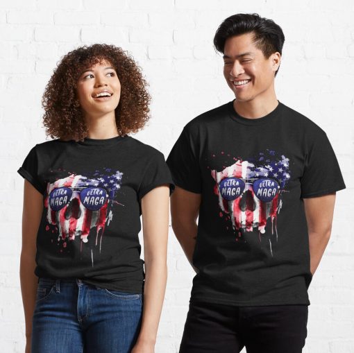 Cool ULTRA MAGA Patriotic Skull Shirt