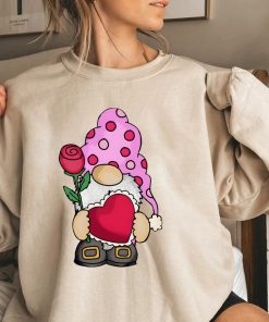 Cute Valentine’s Day Sweatshirt Gnome Heart