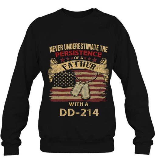 Dad Dd-214 Military Veteran Us Flag Shirt