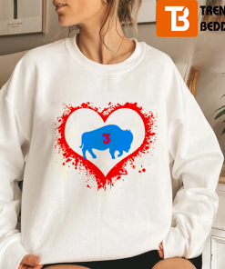 Damar Hamlin 3 Heart With Buffalo Sweatshirt For Fan
