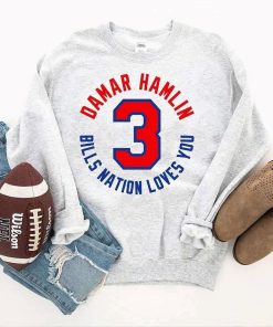 Damar Hamlin Love For 3 Bills Nation Sweatshirt