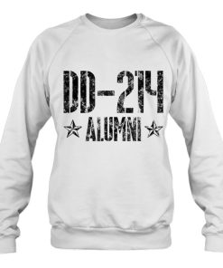 Dd-214 Alumni In Black Shirt Distressed Veteran Tee