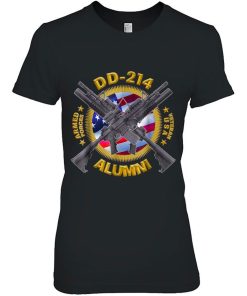 Dd-214 Armed Forces Veteran USA Alumi Guns T-Shirt