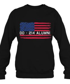 Dd-214 Proud Alumni Military Veteran Retired Served Flag Shirt