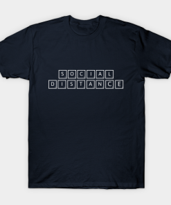 Demolish Crossword Social Distance Scrabble Tiles T-Shirt