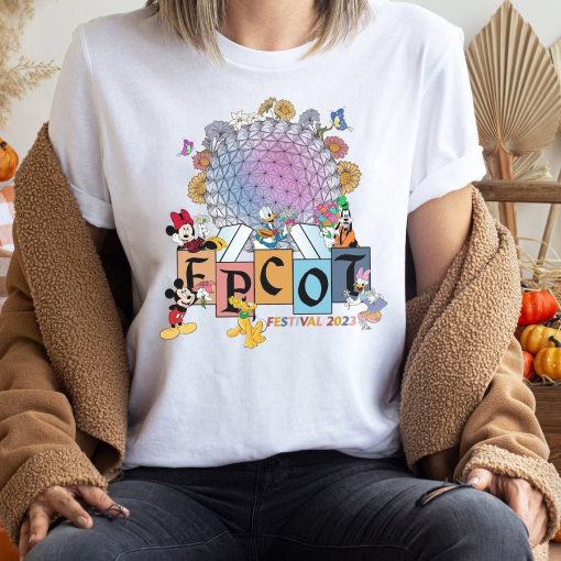 Disney Floral Epcot Festival 2023 T-shirt