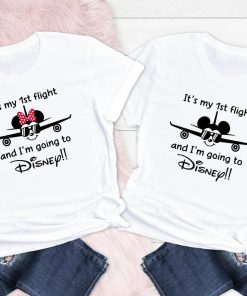 Disney Mickey And Minnie First Flight Couple T-shirt