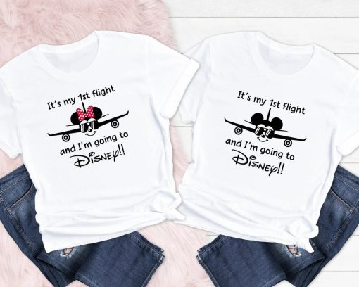 Disney Mickey And Minnie First Flight Couple T-shirt