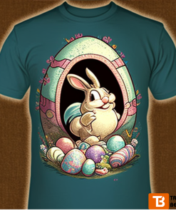 Easter Egg Bunny Unisex Tee Shirt 2023 Trend Gift