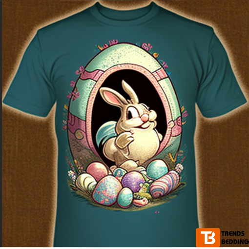 Easter Egg Bunny Unisex Tee Shirt 2023 Trend Gift