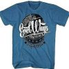 Evel Knievel Ways Pacific Blue Bike Stunt Motorcycle Rider Tee