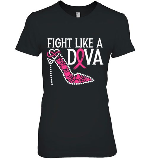 Fight Like A Diva Breast Cancer Awareness Supporter Gift Shirt