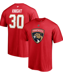 Florida Panthers #30 Spencer Knight Name &amp Number T-shirt