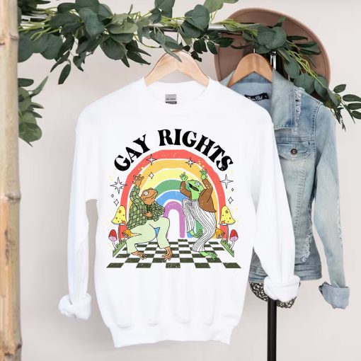 Frog And Toad Gay Rights Shirt Rainbow Colors Pride