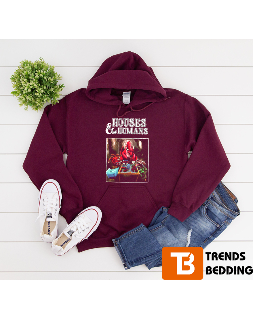 Funny Houses And Humans Cartoon Dungeons DND Hoodie