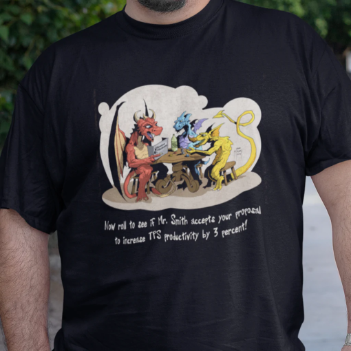 Funny Houses &amp Humans Cartoon Dungeons And Dragons T-shirt
