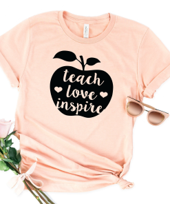 Funny Kindergarten Teacher Tee Teach Love Inspire 2023