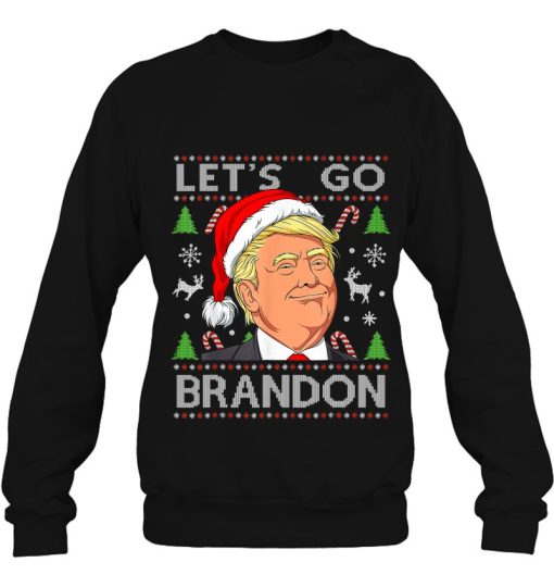 Funny Let’s Go Brandon Trump Ugly Christmas Sweater Sweatshirt