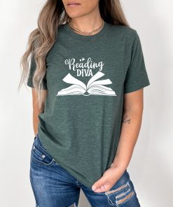 Funny Reading Diva Tee Gift For Book Lover Bookish