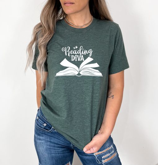 Funny Reading Diva Tee Gift For Book Lover Bookish