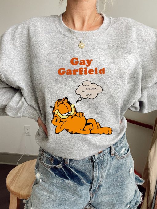 Gay Garfield Mmm Lasagna And Cock Shirt