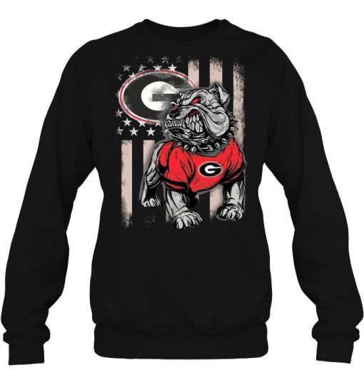 Georgia Bulldogs American Flag Uga Sweatshirt