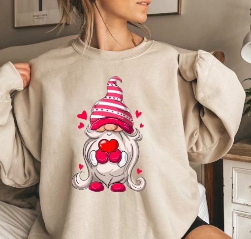 Gnome Valentines Day Shirts Gift For Woman