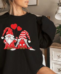 Gnomes Couple Holding Hearts Love Pattern Valentines Valentine Sweatshirt