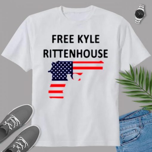 Gun Free Kyle Rittenhouse American Flag T-Shirt