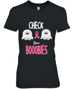 Halloween Breast Cancer Awareness Check Your Boobies Shirt For Womans