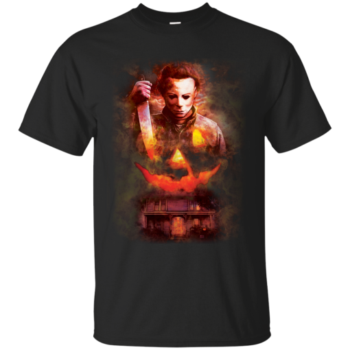 Halloween Michael Myers Pumpkin T-shirt