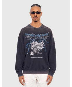 Heart Breaker Baskili Yikamali Erkek Sweatshirt